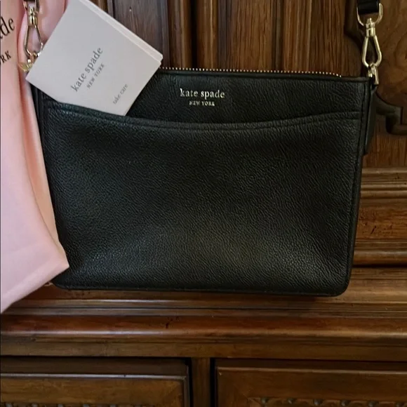 Kate Spade Black Crossbody Clutch Convertible Bag With Removable Strap - Picture 2 of 7